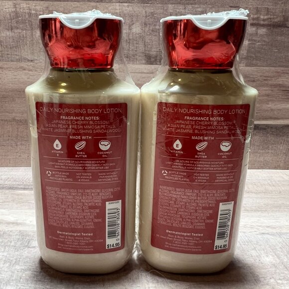 Bath and Body Works Japanese Cherry Blossom Lotion 8 oz each | 2 Pack - Picture 2 of 4